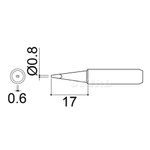 HAKKO Soldering Tips 900M-T-0.8D, Tip for the 900M/907